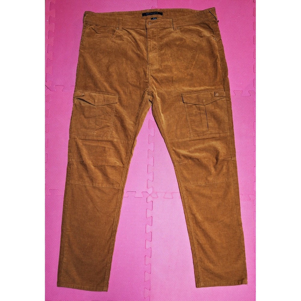 Sean John Corduroy Pants Casual Burnt Orange Stretch Size 42x33 Men's Y2K